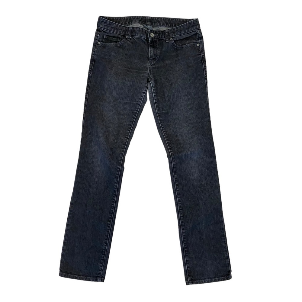 Armani Exchange jeans faded black silver stitches mid rise lightly stretch 8
